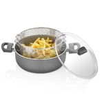 Papilla 24 cm Granit Cips Fritöz Tenceresi