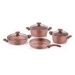 Papilla Optimum Granit 7 Parça Tuscany Pink Tencere Seti