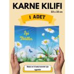 Papirus Craft Papatya Temalı Karne Kılıfı , Karne Kabı , 1 Adet , Karne Hediyesi , Öğrenci , Yaz Tatili