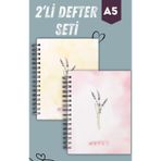 Papirus Craft Spiralli Defter -| 2 Adet | Çizgisiz | A5 | Çelik Spiral | 90 Sayfa | Sert Karton Kapak