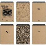 Papirüs Kraft Sipiralli Sert Kapak 14x19 cm 80 Yaprak Düz Defter