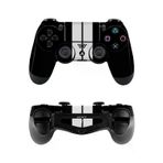 PapsCover Ps4 DualShock Kaplama Siyah Çift Beyaz Şerit