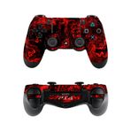 Papscover Ps4 DualShock Mistik Kırmızı Alev Kaplama