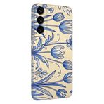 Papscover Samsung S22 Plus Kaplama Porselen Çiçekler
