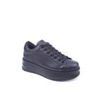 Papuç Sepeti 2596 Siyah Kadın Yüksek Topuk Günlük Sneaker Ayakkabı