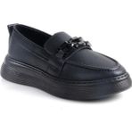 Papuçcity 02675 Siyah Ortopedik Günlük Kadın Loafer Ayakkabı