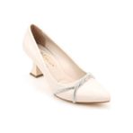 Papuçcity Blnr 02938 Kadın Topuklu Büyük Numara Stiletto Ayakkabı - Krem