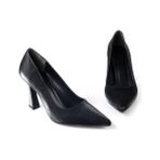 Papuçcity Dnz 03011 8,5 cm Topuklu Kadın Stiletto Ayakkabı - Siyah