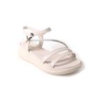 Papuçcity Sprs 02826 Kadın Günlük Taşlı Sandalet - Krem