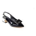 Papuçcity Sprs 02830 4 Cm Topuklu Kadın Arkası Açık Stiletto Ayakkabı - Siyah
