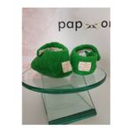PapyonBaby0 Örgü Bebek Patik - Yeşil - Organik & El Yapımı