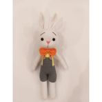 Papyonlu Şirin Tavşan Amigurumi Organik Oyuncak