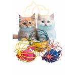 PapyonPet 1 Adet Hareketli Kedi Oyuncağı Kafesli Tüylü Peluş Fare Kafes Yavru Kedi Oyuncak