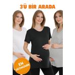 par lingerie pl 3'lü Hamile T-Shirt
