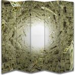 Para Temalı Özel Tasarım Paravan Room Divider 180 x 200 cm - 216 x 200 - Renkli
