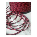 Paracord 550 4mm 7 Çekirdek Outdoor Bileklik Çadır Kamp Ipi 5 Metre 0009 SİYAH KIRMIZI Tek Ebat