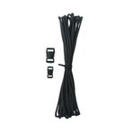Paracord 7 Strand 4mm Paraşüt Ipi 6 Metre 2 Adet Klips Siyah Tek Ebat