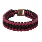 Paracord Bileklik Anahtarlık Kombini - Bordo Siyah Kamuflaj Desen - Kamp ve Doğa Sporları İçin