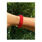 Paracord Bileklik Kırmızı Cobra Modeli