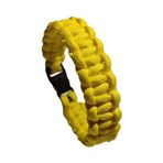 Paracord Bileklik Sarı, Unisex, Cobra Model, Dayanıklı El Örgüsü