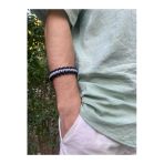 Paracord Bileklik Siyah-Gri Cobra Modeli