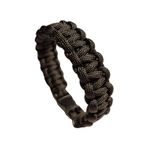 Paracord Bileklik Siyah, Unisex, Cobra Model, Dayanıklı El Örgüsü
