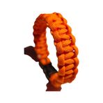 Paracord Bileklik Turuncu, Unisex, Cobra Model, Dayanıklı El Örgüsü