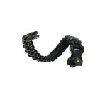 Paracord Cobra Işlemeli Model Ateş Başlatıcı + Pusulalı Survival Acil Durum Bilekliği siyah-gri M