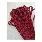 Paracord550 7 Strand 4mm Paraşüt Ipi 10 Metre siyah kırmızı Tek Ebat