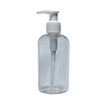 Paradise 1 adet 250 ml sıvı sabun ve dezenfekten pompalı şeffaf boş pet şişe