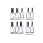 Paradise 10 Adet 50 Ml Cam Yeniden Doldurulabilir Sprey Kolonya Boş Parfüm Şişe Gümüş Renk Kapaklı, ca50gü10s