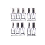 Paradise 10 Adet 50 Ml Cam Yeniden Doldurulabilir Sprey Kolonya Boş Parfüm Şişe Renk Kapaklı, Tek Ebat, ca50gü10s, Gümüş, Kadın