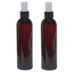 Paradise 2 adet 200 ml gümüş renk spreyli amber boş pet şişe