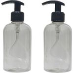Paradise 2 Adet 500 ml Sabun, Dezenfektan Siyah Pompalı Boş Pet Şişe