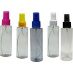 Paradise 5 Adet Sert Plastik 100 ml Boş Sprey Kolonya Dezenfektan Şişesi Renkli