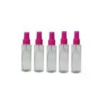 Paradise 5 Adet Sert Plastik 100Ml Boş Sprey Kolonya Dezenfektan Şişesi Pembe 869743171050
