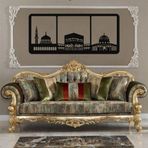 paradise RANFORCE Metal Duvar Sanatı, Metal Kabe Duvar Dekoru, İslami Duvar Dekoru, Ev Ofis Oturma Odası Dekorasyonları, Metal Duvar Askıları (30" G x 13" Y / 75x34cm)