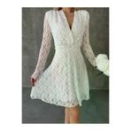 Paraf style prff-7895 V Yaka Dantel Kısa Abiye