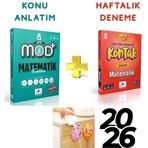 Paraf Yayınları 8.SINIF MOD MATEMATİK KONU ANLATIM FASİKÜLLERİ + KONTAK KONU TAKİP DENEME MATEMATİK AYICIK FİŞ TUTUCU HEDİYE