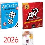 Paraf Yayınları ARI YAYINCILIK 8.SINIF ATÖLYEM MATEMATİK + PARAGRAFIN RİTMİ SORU BANKALARI SET FİŞ TUTUCU HEDİYE