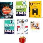 Paraf Yayınları IQ 8 Türkçe,Hız 8matematik,fenomen 8A fen vefenomen 8A paragraf 4lü set (priz telefon tutucu ve kurumsal deneme hediye)