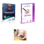 Paraf Yayınları IQ Paragraf Soru Kütüphanesi ve 345 yayınları TYT Türkçe branş deneme (priz telefon tutucu hediye) 2024-2025