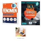 Paraf Yayınları LGS IQ Türkçe soru kütüphanesi ve fenomen yayınları 8A matematik soru bankası seti (priz telefon tutucu hediye)2025 BASIM