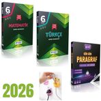 Paraf Yayınları YANIT 6.SINIF MATEMATİK + TÜRKÇE SORU BANKALARI + STRATEJİ 6.SINIF GÜN GÜN PARAGRAF SET FİŞ TUTUCU HEDİYE