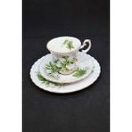 Paragon Trillium Bone China Porselen Duble Kahve Fincanı ve Tabakları 3 Parça 120 ml - 1 Adet - Yeşil