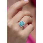 Paraiba Tasli Baget Vintage Gumus Yuzuk