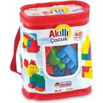 paraply 01021 Akıllı Çocuk Blokları 40 Parça Kız Erkek Çocuk Oyuncak Eğitici Oyuncaklar - Çok Renkli