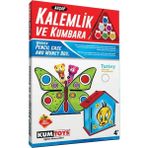 paraply 5304 Ahşap Kalemlik ve Kumbara Seti Kız Erkek Çocuk Oyuncak Eğitici Oyuncaklar - Çok Renkli