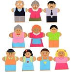 paraply AND-5001 Insanlar Kukla Seti 10 Lu Kız Erkek Çocuk Oyuncak Eğitici Oyuncaklar - Çok Renkli