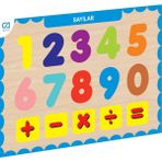 paraply CAAHS-3207 Ca Games Ahşap Sayılar Bul-Tak Kız Erkek Çocuk Oyuncak Eğitici Oyuncaklar - Çok Renkli